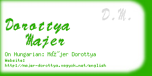 dorottya majer business card